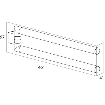 Tiger Nomad Полотенцедержатель двойной, чёрный