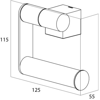 Tiger Nomad Держатель туалетной бумаги, чёрный