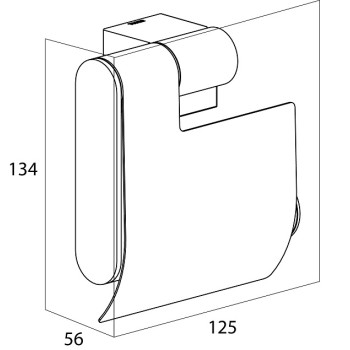 Tiger Nomad Держатель туалетной бумаги, чёрный