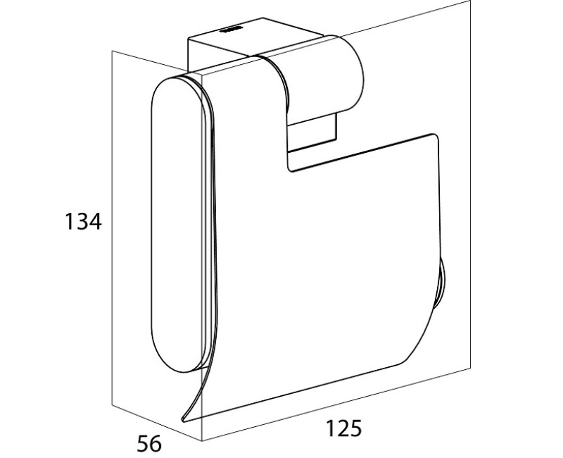 Tiger Nomad Tualetes papīra turētājs, melns