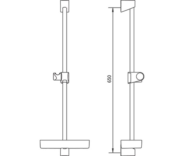 TRES Душевая штанга 673мм, 03463706