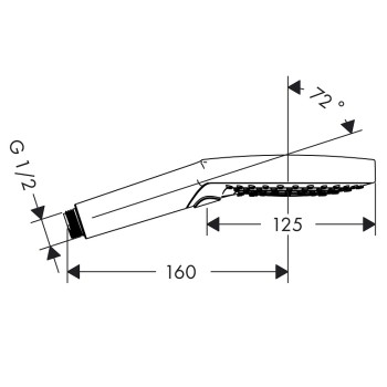 Душевая трубка Hansgrohe Raindance Select S 120 3jet, матовый черный