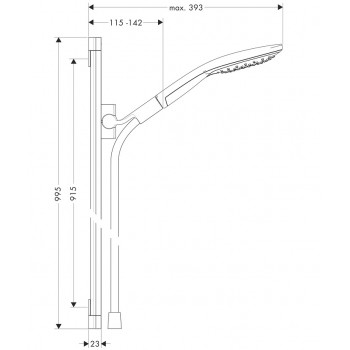 Hansgrohe Raindance Select S150 3jet dušas komplekts 26626400