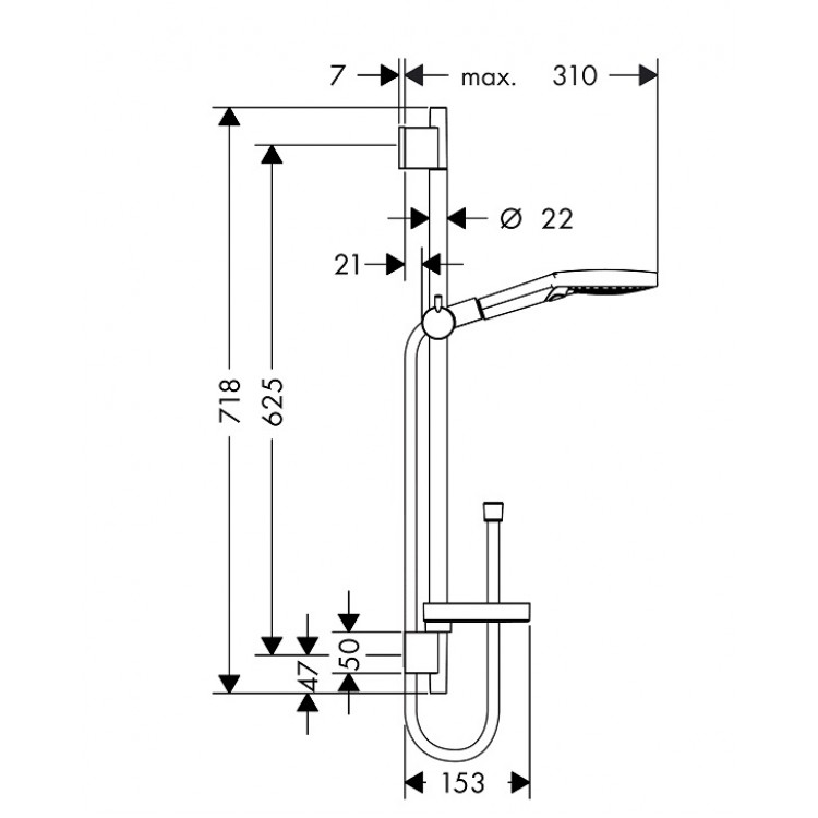 Hansgrohe Душевой набор Raindance Select S120 3jet 26630000 Hansgrohe Душевой набор Raindance Select S120 3jet 26630000