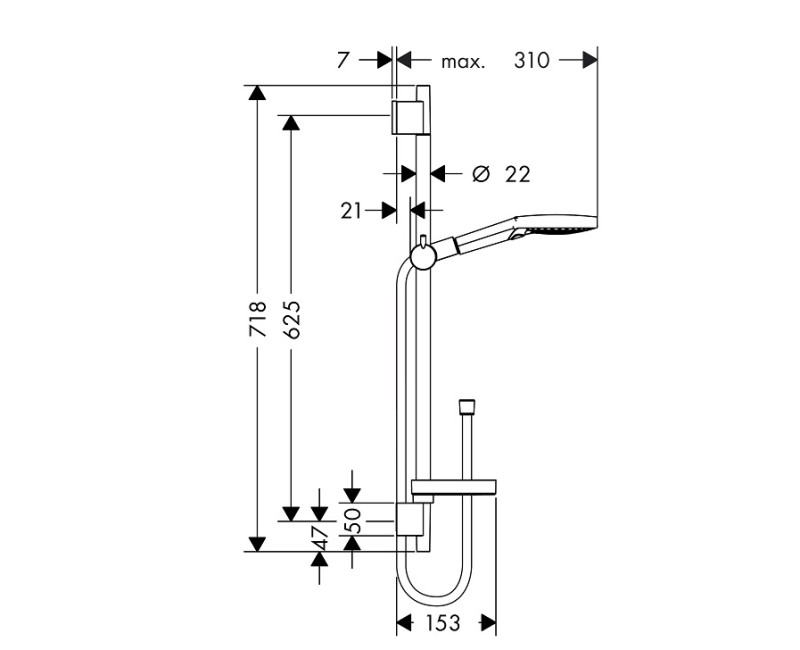 Hansgrohe Душевой набор Raindance Select S120 3jet 26630000