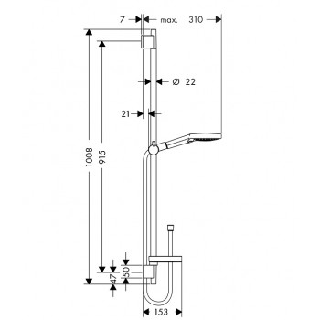 Hansgrohe Raindance Select S120 3jet dušas komplekts 26631400