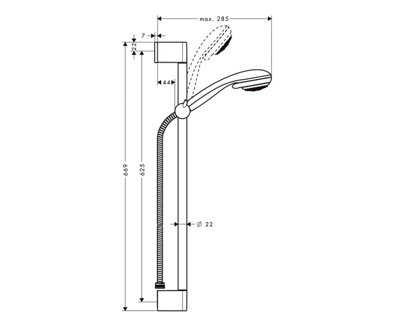 Hansgrohe Душевой набор Crometta 85 Variojet 27763000