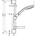 Hansgrohe Croma 100 Vario dušas komplekts 27772000
