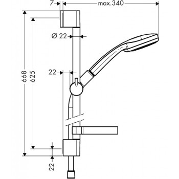 Hansgrohe Croma 100 Vario dušas komplekts 27776000