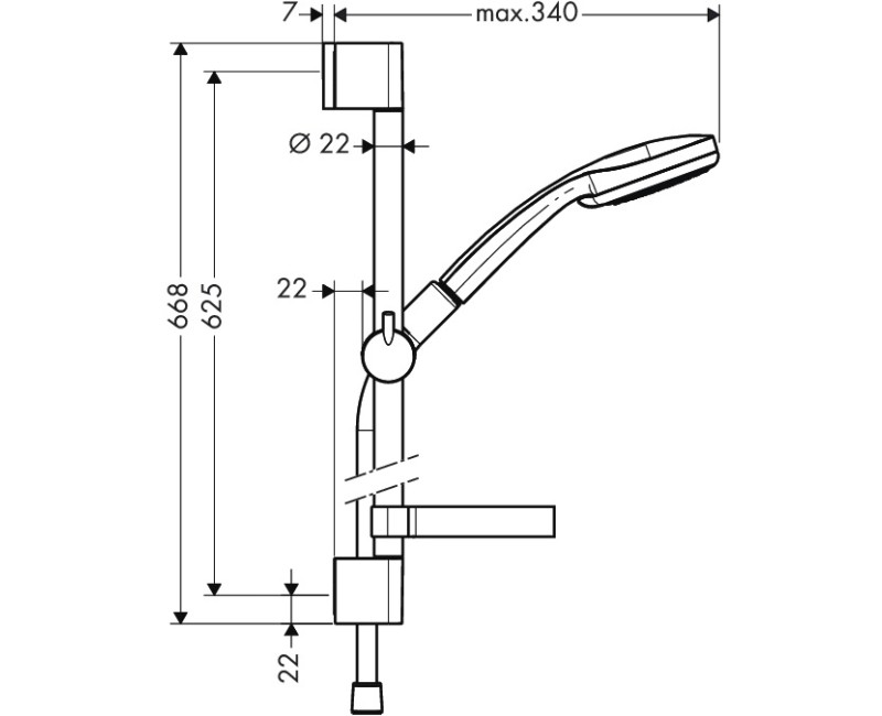 Hansgrohe Croma 100 Vario dušas komplekts 27772000