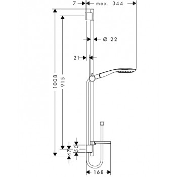 Hansgrohe Душевой набор Raindance Select E 150 3jet 27857000