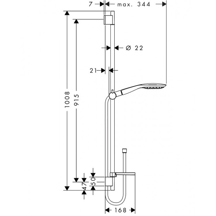 Hansgrohe Душевой набор Raindance Select E 150 3jet 27857400 Hansgrohe Душевой набор Raindance Select E 150 3jet 27857400