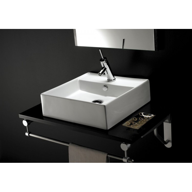Bathco Vannas istabas izlietne TENERIFE 46.5x46.5cm, uzliekamā 0 Bathco Vannas istabas izlietne TENERIFE 46.5x46.5cm, uzliekamā 0