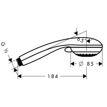 Dušas klausule Hansgrohe Crometta 85 Variojet, hroms