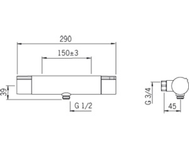 ORAS CUBISTA Смеситель для душа  2870