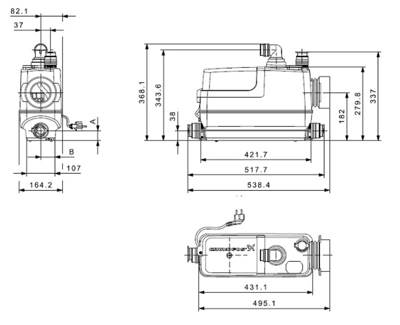 Канализационная насосная установка SOLOLIFT2 CWC-3(97775316)