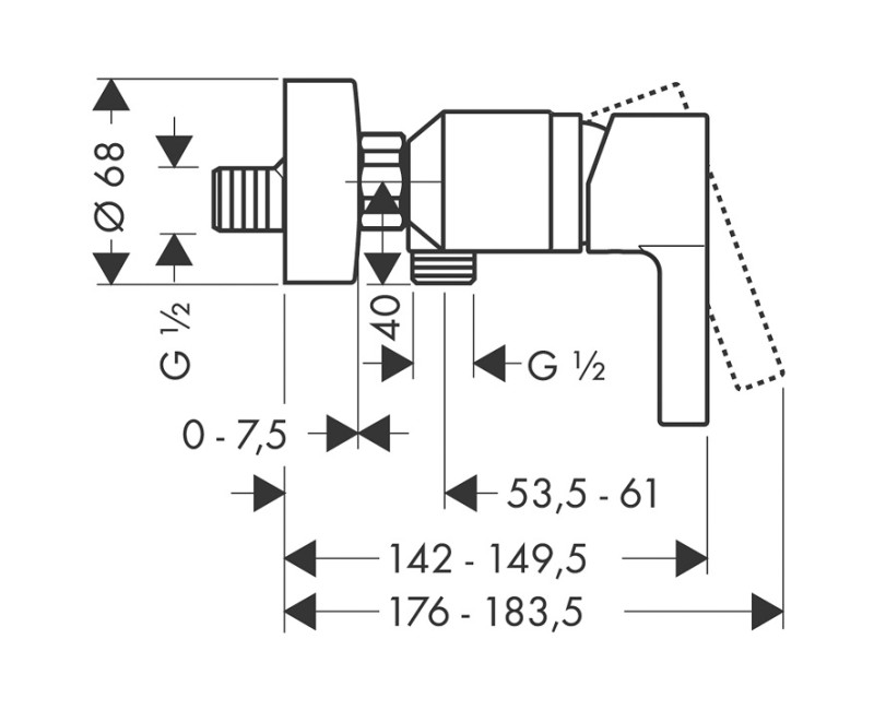 Hansgrohe Metris S Dušas jaucējkrāns, 31660000