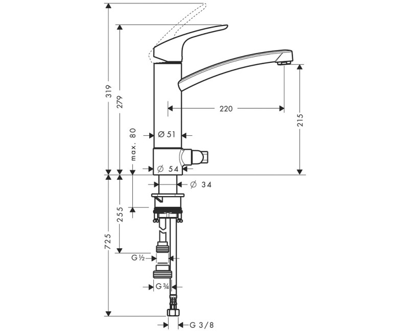 Hansgrohe Focus Смеситель для кухонной раковины 31803000