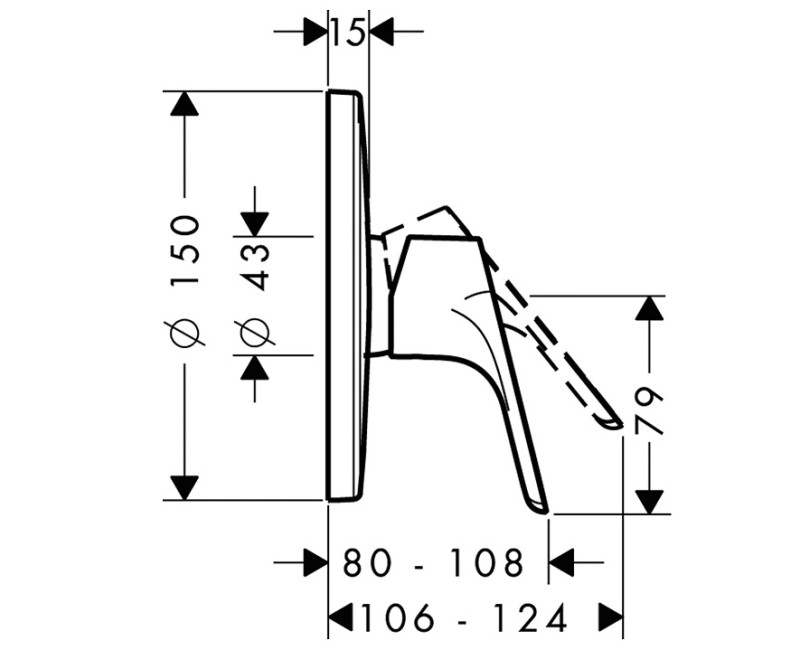 Hansgrohe Focus Панель смесителя для душа 31965000