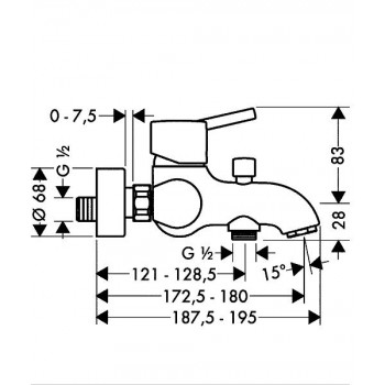 Hansgrohe Talis S Смеситель для ванны/душа, 32420000