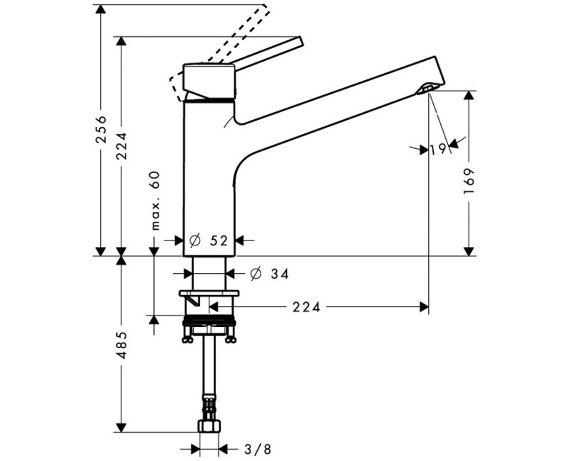 Hansgrohe Talis S Смеситель для кухни, хром 32851000