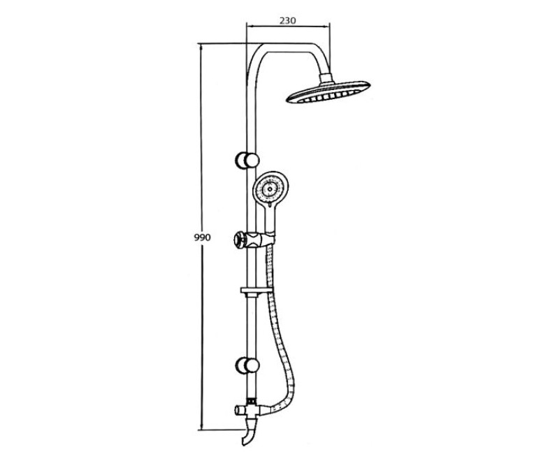 Duschy FLIPPER Душевая панель, белая 434-92