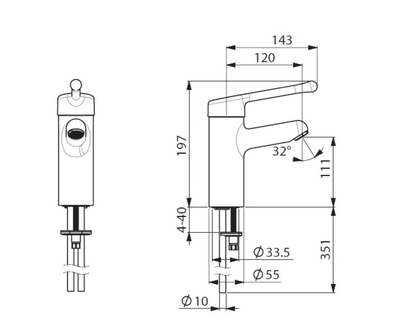 ORAS MEDIPRO Izlietnes jaucējkrāns 5510A