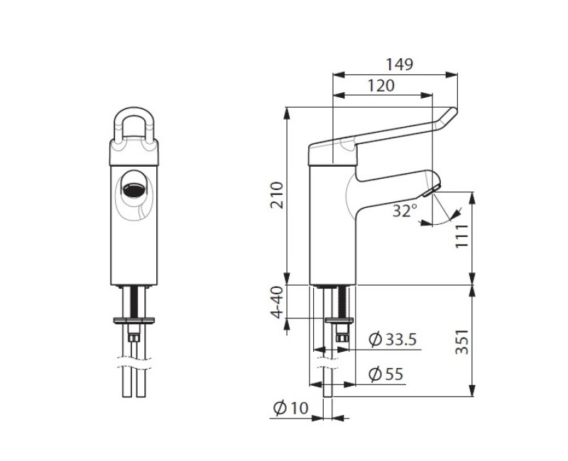 ORAS MEDIPRO Смеситель для умывальника 5510B