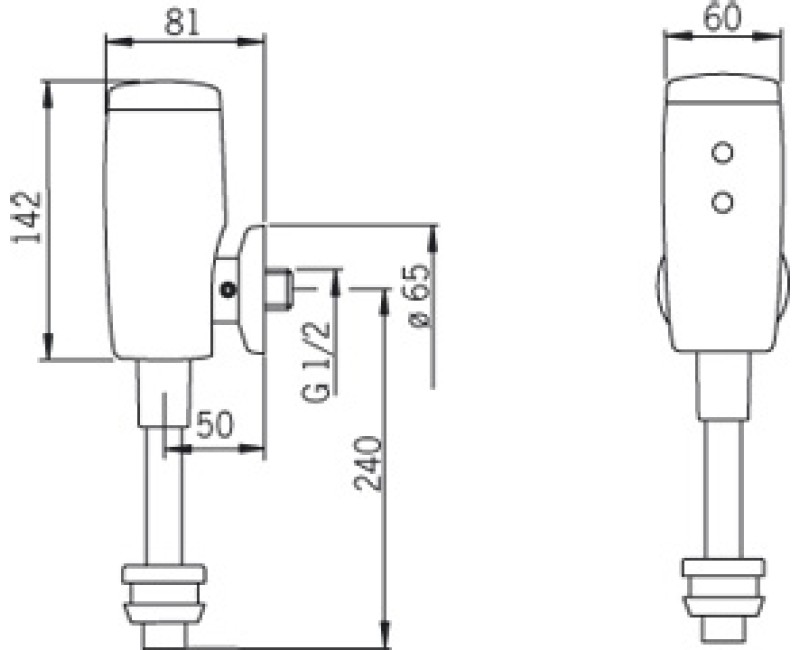 ORAS ELECTRA Смывное устройство для писсуара, 6 V 6567Z