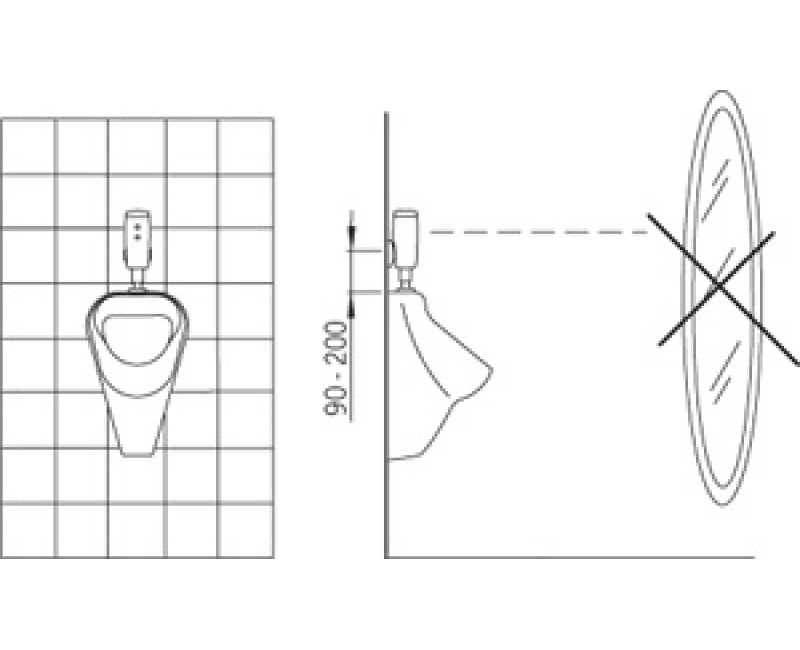ORAS ELECTRA Смывное устройство для писсуара, 6 V 6567Z