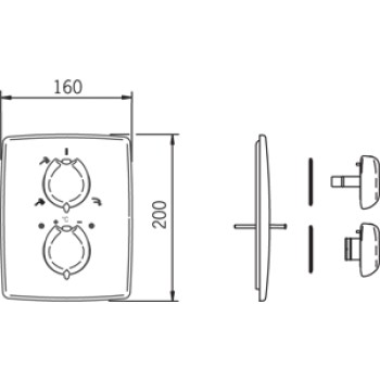 ORAS OPTIMA Панель смесителя для ванны и душа 7188