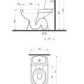 KOLO SOLO WC вертикальный выпуск, жесткое сиденье 3/6L, 79219000