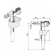 Alcaplast WC poda iepildīšanas vārsts A15-3-8 3/8 Alcaplast WC poda iepildīšanas vārsts A15-3-8 3/8