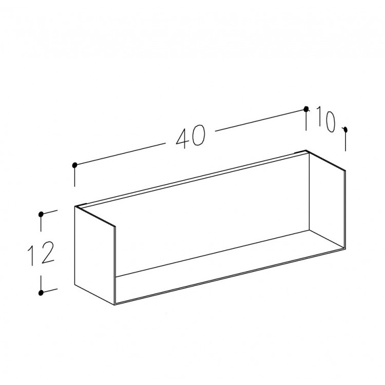 KAME Vannas istabas plaukts 40cm, AC1701-40/W/BL KAME Vannas istabas plaukts 40cm, AC1701-40/W/BL