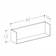 KAME Vannas istabas plaukts 40cm, AC1701-40/W/BL KAME Vannas istabas plaukts 40cm, AC1701-40/W/BL