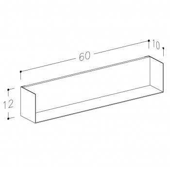 KAME Vannas istabas plaukts 60cm, AC1701-60/W/BL