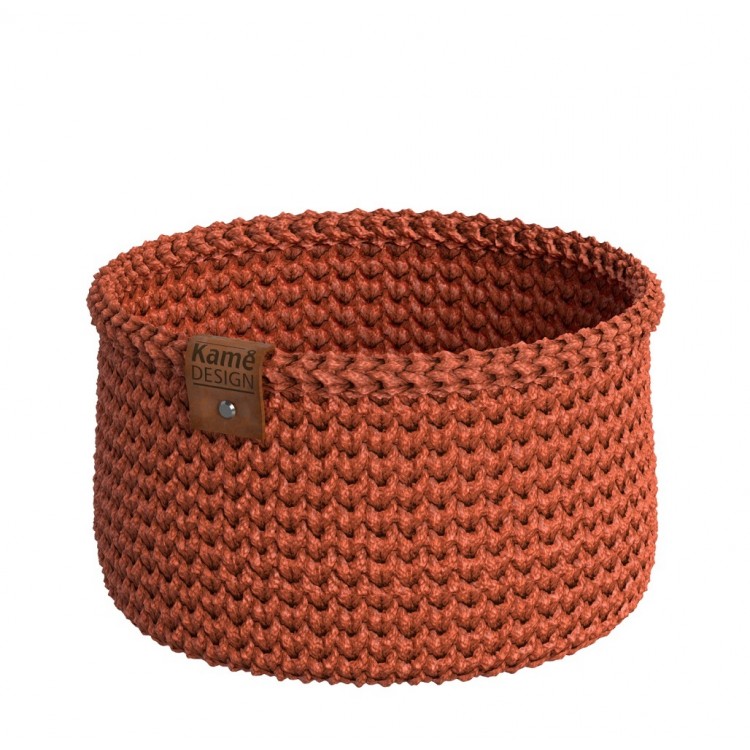 Kame Tamborēts grozs ø19x12cm, oranžs Kame Tamborēts grozs ø19x12cm, oranžs