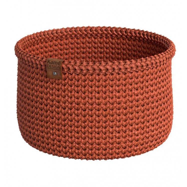 Kame Tamborēts grozs ø27x12cm, oranžs Kame Tamborēts grozs ø27x12cm, oranžs