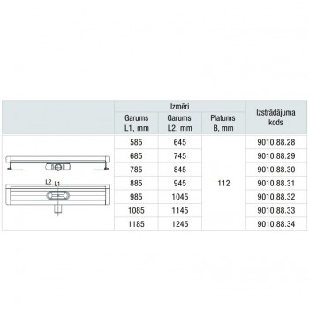 ACO ShowerDrain C Dušas kanāls 685mm, h-65mm, 9010.88.29