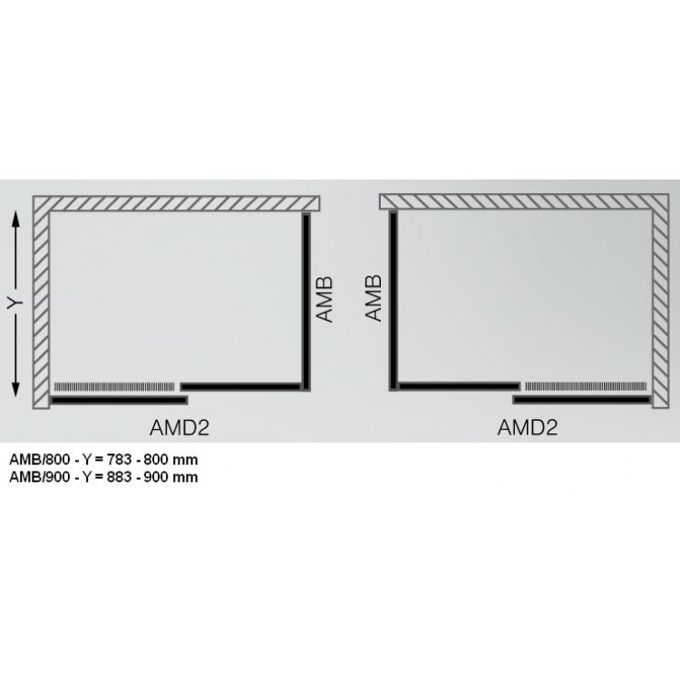 Roth Душевые двери раздвижные AMD2 1400 mm