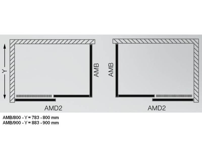 Roth Bīdāmas dušas durvis AMD2 1400 mm