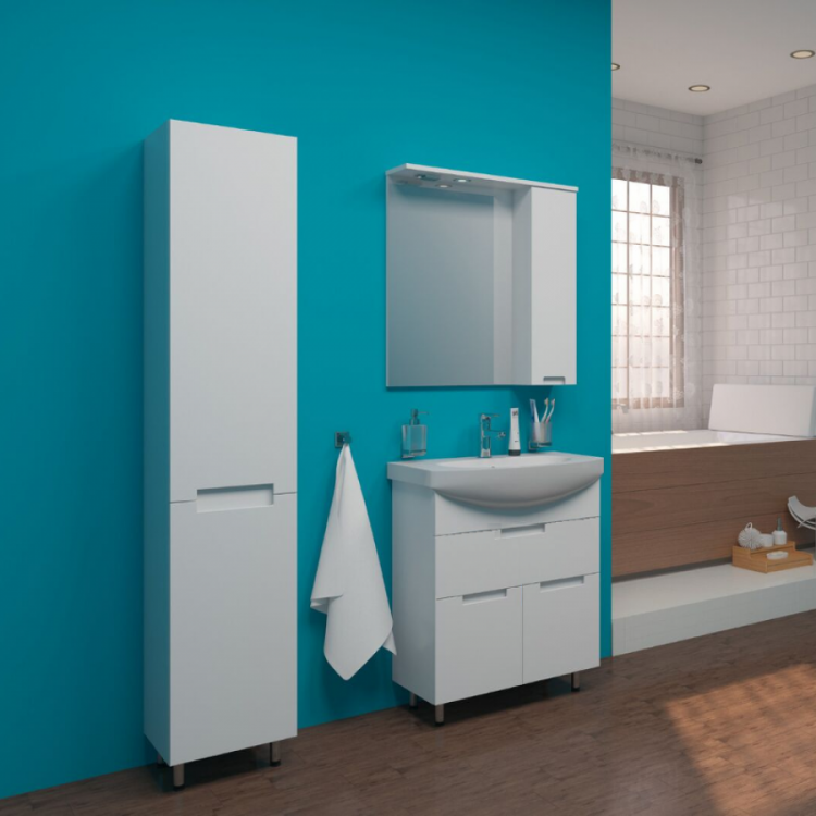 Akvarodos QUADRO Vannas istabas spogulis ar skapīti 60cm,195882 Akvarodos QUADRO Vannas istabas spogulis ar skapīti 60cm,195882