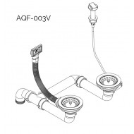 Aquasanita Клапан-автомат для мойки 3 1/2 c переливом AQF-003V