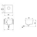 Aquasanita ARCA Кухонная мойка 380x380mm, SQA100-220
