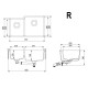ARCA Virtuves izlietne pabūvējama 810x480mm L/R, SQA230-111 ARCA Virtuves izlietne pabūvējama 810x480mm L/R, SQA230-111