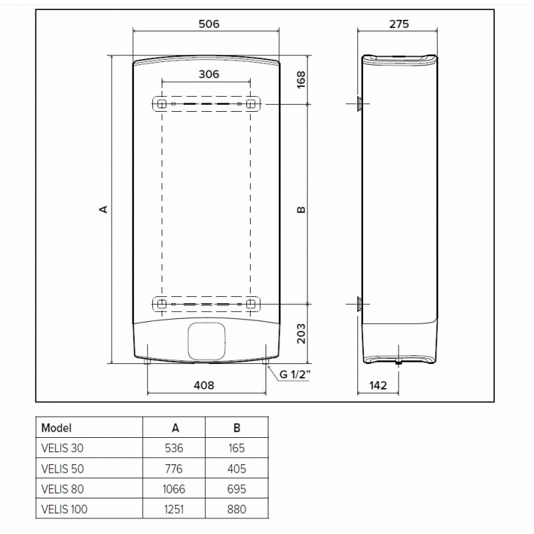 Водонагреватель Ariston VELIS WIFI 50, 3626323 Водонагреватель Ariston VELIS WIFI 50, 3626323