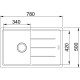 FRANKE Virtuves izlietne BASIS 78x50 cm, BFG 611-78, glacier