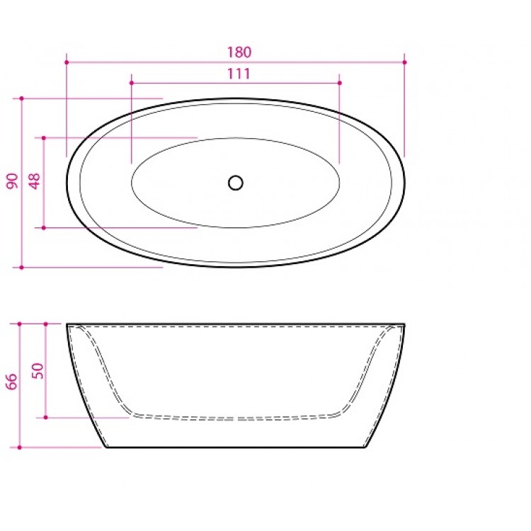 Balteco Ovāla vanna SENZO 178x88 cm Balteco Ovāla vanna SENZO 178x88 cm