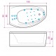 Balteco Stūra vanna Eclipse 15 ar paneli, 150x95cm Balteco Stūra vanna Eclipse 15 ar paneli, 150x95cm