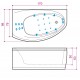 Balteco Stūra vanna Eclipse 17, 170x98cm Balteco Stūra vanna Eclipse 17, 170x98cm